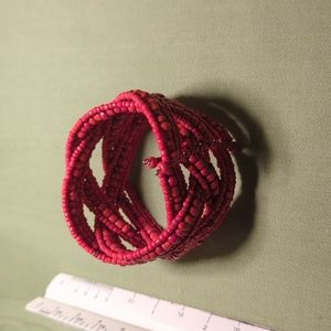 Vintage woven bead bracelet